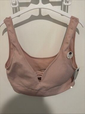 Lucky Brand Dusty Rose Shimmer Seamless Bralette